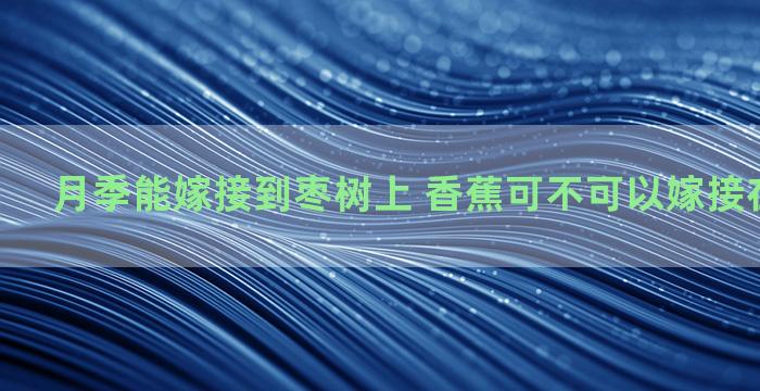 月季能嫁接到枣树上 香蕉可不可以嫁接在椰子树上